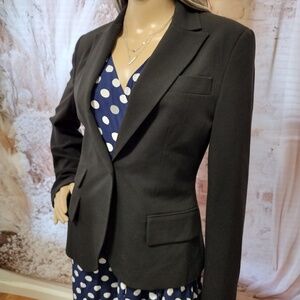 Sele Women's Size 5/6 Black Suit Buttoned Fully Lined Professional Blazer Jacket